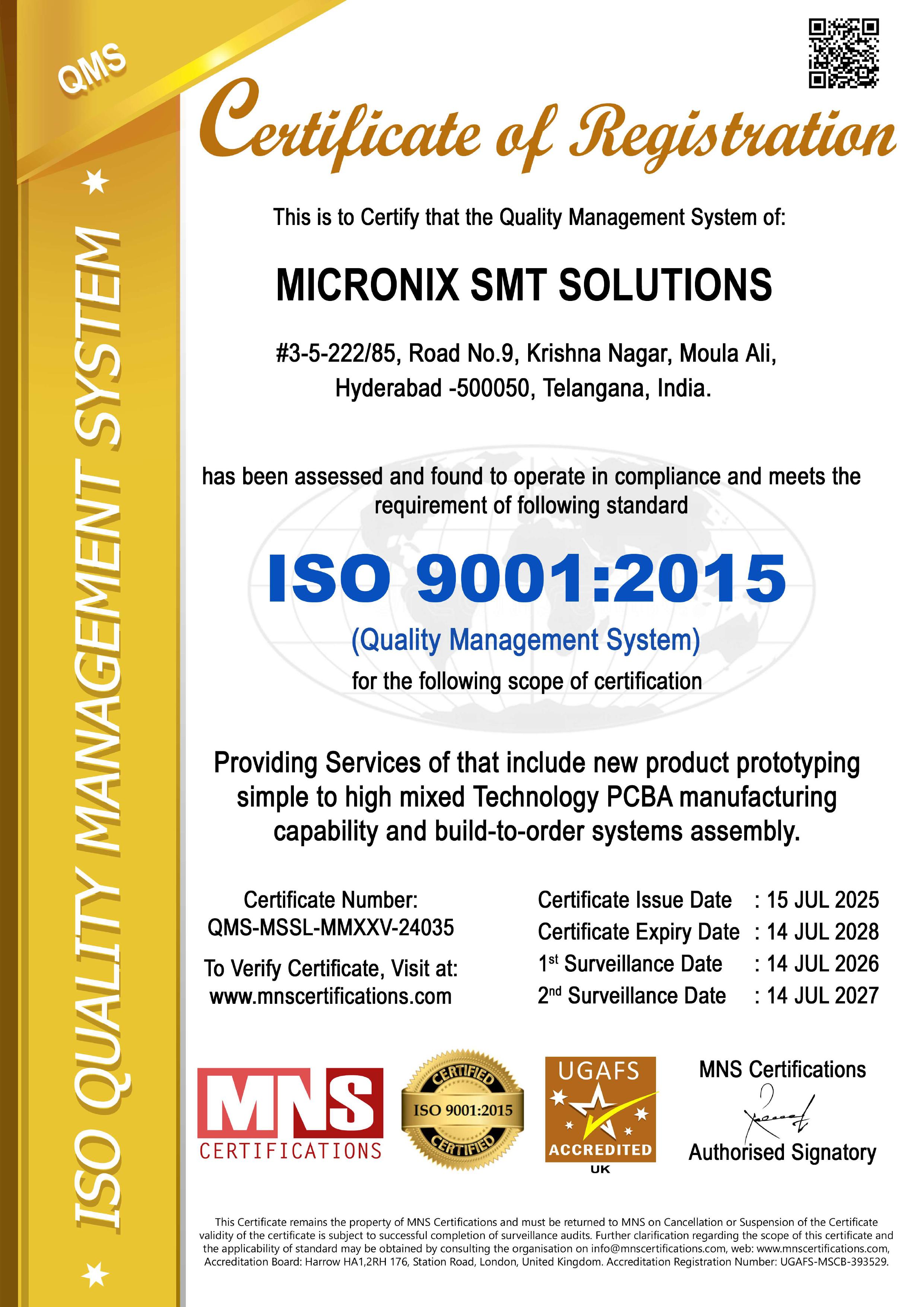 ISO Certificate